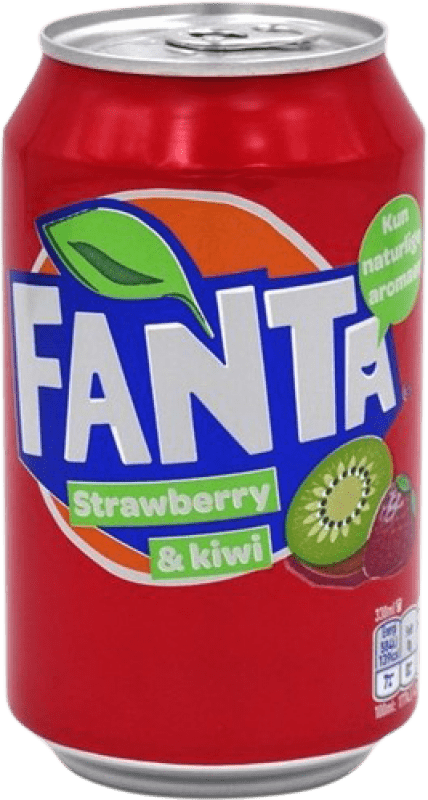 2,95 € Envio grátis | Refrigerantes Fanta Lata 33 cl Strawberry — Morango, Kiwi