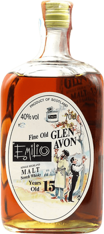 Free Shipping | Whisky Single Malt Glen Avon Emilio Collector's Specimen Scotland United Kingdom 15 Years 70 cl