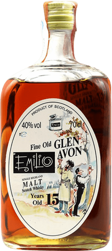 Free Shipping | Single Malt Whisky Glen Avon Emilio Scotland United Kingdom 15 Years 70 cl Collector's Item Not for Consumption
