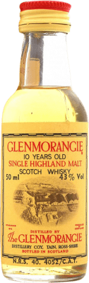 72,95 € Kostenloser Versand | Whiskey Single Malt Glenmorangie Sammlerexemplar 10 Jahre Miniaturflasche 5 cl