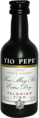 1,95 € | Крепленое вино González Byass Tío Pepe Fino D.O. Jerez-Xérès-Sherry Испания миниатюрная бутылка 5 cl