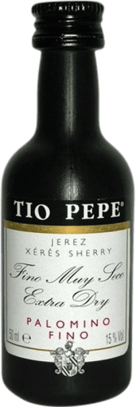 送料無料 | 強化ワイン González Byass Tío Pepe Fino D.O. Jerez-Xérès-Sherry スペイン ミニチュアボトル 5 cl