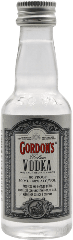 Envio grátis | Vodca Gordon's Reino Unido Garrafa Miniatura 5 cl