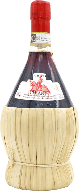 Free Shipping | Red wine Grati. Fiasco D.O.C.G. Chianti Italy 75 cl