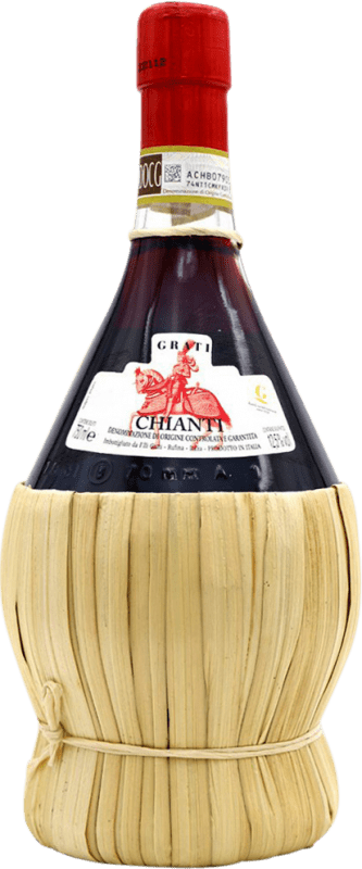 Free Shipping | Red Wine Grati. Fiasco D.O.C.G. Chianti Italy 75 cl