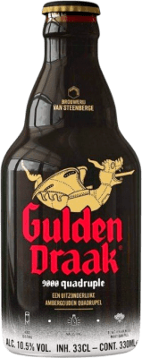 Free Shipping | Beer Gulden Draak 9000 Amber, Golden Ale, Quadruple Malt Belgium Third-Liter Bottle 33 cl