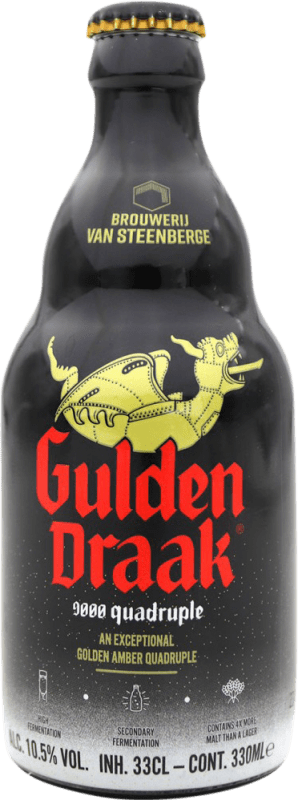 Kostenloser Versand | Bier Gulden Draak 9000 Quadruple Belgien Drittel-Liter-Flasche 33 cl