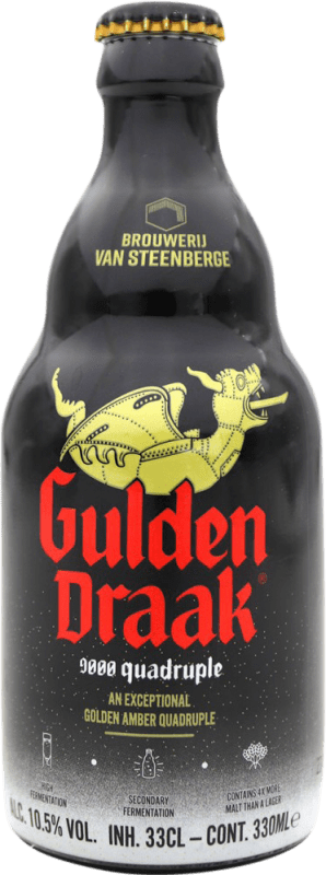 Spedizione Gratuita | Birra Gulden Draak 9000 Quadruple Amber — Ambrata, Golden Ale — Dorata Belgio Bottiglietta Terzo 33 cl