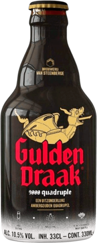 4,95 € | Bier Gulden Draak 9000 Amber, Golden Ale — Gold Ale, Quadruple Malt — Vierfachmalz Belgien Drittelliterflasche 33 cl