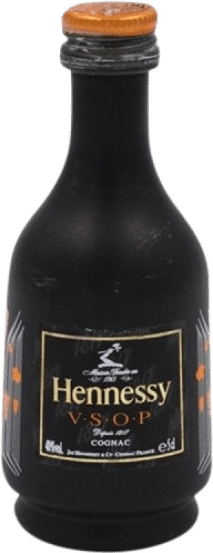 Envio grátis | Cognac Conhaque Hennessy VSOP Black A.O.C. Cognac França Garrafa Miniatura 5 cl