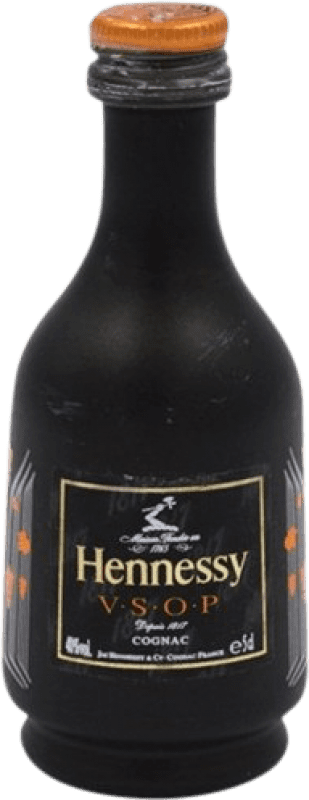 22,95 € Kostenloser Versand | Cognac Hennessy VSOP Black A.O.C. Cognac Miniaturflasche 5 cl