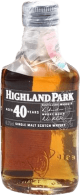 Single Malt Whisky Highland Park Spécimen de Collection 40 Ans Bouteille Miniature 5 cl