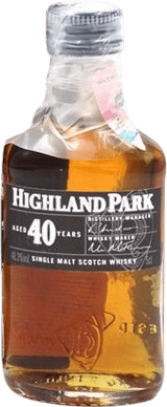 Free Shipping | Whisky Single Malt Highland Park Collector's Specimen United Kingdom 40 Years Miniature Bottle 5 cl