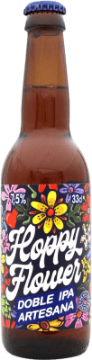Birra Hoppy Flower IPA — India Pale Ale, Artesanal — Artigianale, Doble Malta — Doppio Malto Bottiglietta Terzo 33 cl