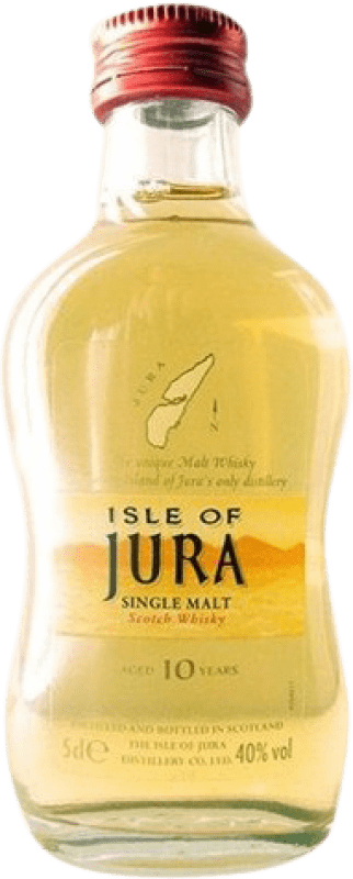 Envoi gratuit | Single Malt Whisky Isle of Jura Royaume-Uni 10 Ans Bouteille Miniature 5 cl