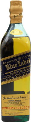 122,95 € | Whisky Blend Johnnie Walker Blue — Édition Bleue, Vintage Royaume-Uni Petite Bouteille 20 cl
