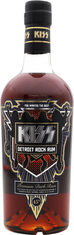 免费送货 | 朗姆酒 Kiss Detroit Rock 多明尼加共和国 70 cl