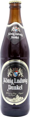 Бесплатная доставка | Пиво Konig Ludwig Dunkel — Янтарное Германия Средняя бутылка 50 cl