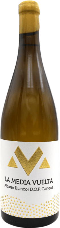 Free Shipping | White Wine La Media Vuelta D.O.P. Vino de Calidad de Cangas Spain 75 cl