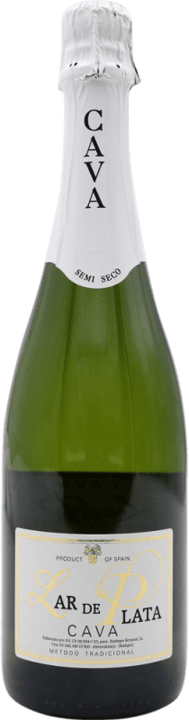 Envío gratis | Espumoso blanco Lar de Plata Semi-Seco Semi-Dulce D.O. Cava España 75 cl