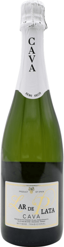 Envoi gratuit | Vin Mousseux Blanc Lar de Plata Semiseco — Demi-Sec D.O. Cava Espagne 75 cl