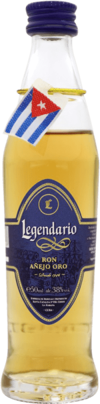 送料無料 | ラム Legendario Añejo Oro キューバ ミニチュアボトル 5 cl