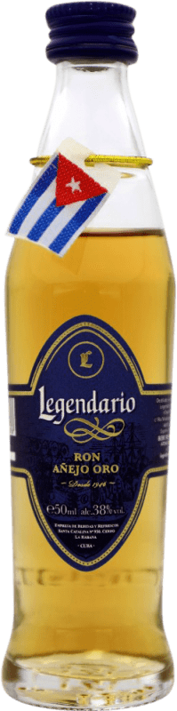 2,95 € | Rhum Legendario Oro — Édition Or Añejo — Vieux Cuba Mini-Bouteille 5 cl