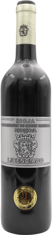 Бесплатная доставка | Красное вино Licenciado Резерв D.O.Ca. Rioja Испания 75 cl