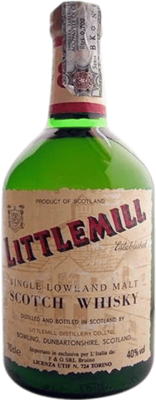 Kostenloser Versand | Single Malt Whisky Littlemill Großbritannien 8 Jahre 70 cl Sammlerflasche – Nicht zum Verzehr Geeignet