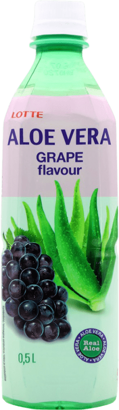 Free Shipping | Soft Drinks Lotte Korea, Republic Medium Bottle 50 cl Aloe Vera, Grape