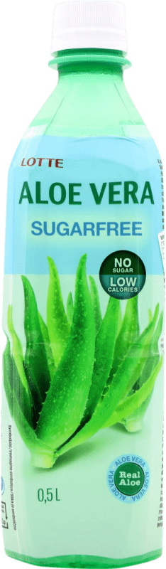 免费送货 | 饮料和搅拌机 Lotte Aloe Vera sin Azúcar 韩国，共和国 瓶子 Medium 50 cl