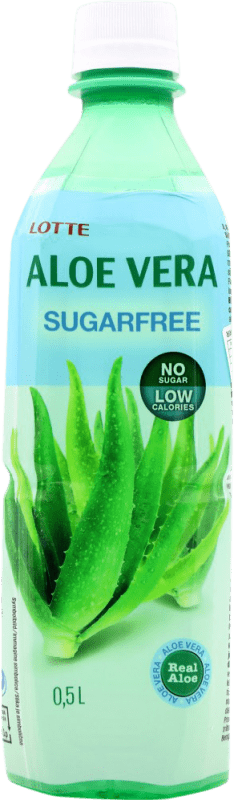 Free Shipping | Soft Drinks Lotte Sugar Free Korea, Republic Medium Bottle 50 cl Aloe Vera