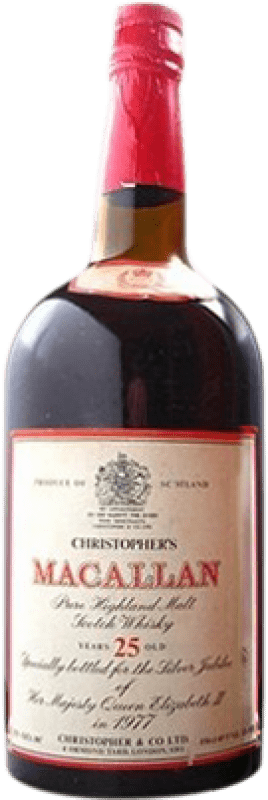 18 294,95 € Envio grátis | Whisky Single Malt Macallan Christopher's Queen's Jubilee Espécime de Colecionador 25 Anos Garrafa Especial 1,5 L