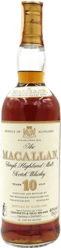 Envoi gratuit | Single Malt Whisky Macallan Giovinetti & Figli Spécimen de Collection Royaume-Uni 10 Ans 70 cl