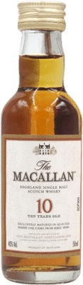 Виски из одного солода Macallan Sherry Oak 10 Лет миниатюрная бутылка 5 cl