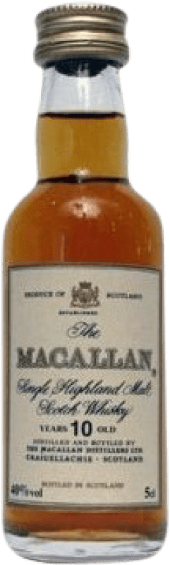 Free Shipping | Whisky Single Malt Macallan Collector's Specimen United Kingdom 10 Years Miniature Bottle 5 cl