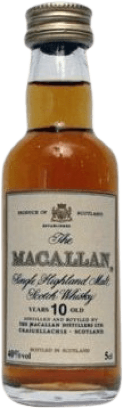 Envoi gratuit | Whisky Single Malt Macallan Royaume-Uni 10 Ans Mini-Bouteille 5 cl Objet de Collection Non Destinée à la Consommation