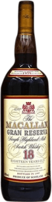 威士忌单一麦芽威士忌 Macallan 收藏家标本 大储备 18 岁 70 cl