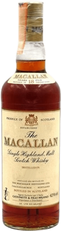 Free Shipping | Single Malt Whisky Macallan United Kingdom 18 Years 70 cl Collector's Item Not for Consumption