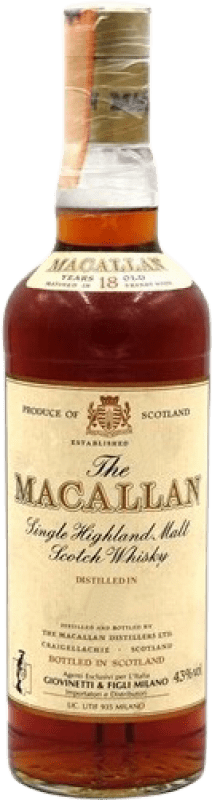 Free Shipping | Whisky Single Malt Macallan Collector's Specimen United Kingdom 18 Years 70 cl