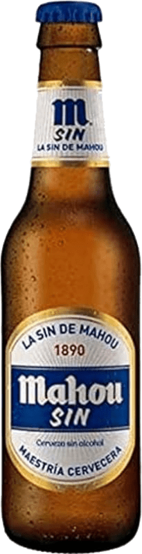 Free Shipping | 6 units box Beer Mahou Spain Small Bottle 25 cl Alcohol-Free