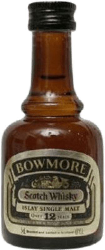 Envoi gratuit | Single Malt Whisky Morrison's Bowmore Dumpy Spécimen de Collection Ecosse Royaume-Uni 12 Ans Bouteille Miniature 5 cl