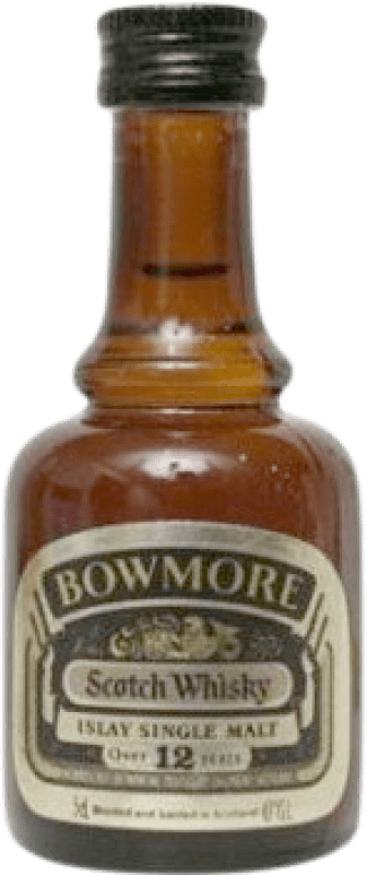 Envoi gratuit | Single Malt Whisky Morrison's Bowmore Dumpy Spécimen de Collection Ecosse Royaume-Uni 12 Ans Bouteille Miniature 5 cl