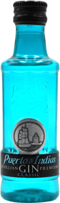 Spedizione Gratuita | Genever Gin Puerto de Indias Classico Spagna Bottiglietta Mignon 5 cl