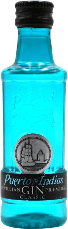 1,95 € Envoi gratuit | Genièvre Gin Puerto de Indias Classic Bouteille Miniature 5 cl