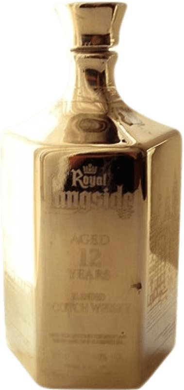 Free Shipping | Blended Whisky Royal Langside Silver Edition, Decanter, Ceramic Porcelain United Kingdom 12 Years 70 cl