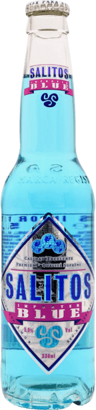 Kostenloser Versand | Bier Salitos Blue Mexiko Drittel-Liter-Flasche 33 cl