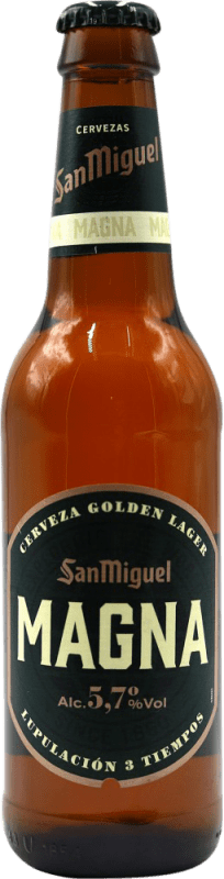 1,95 € Kostenloser Versand | Bier San Miguel Magna Drittel-Liter-Flasche 33 cl