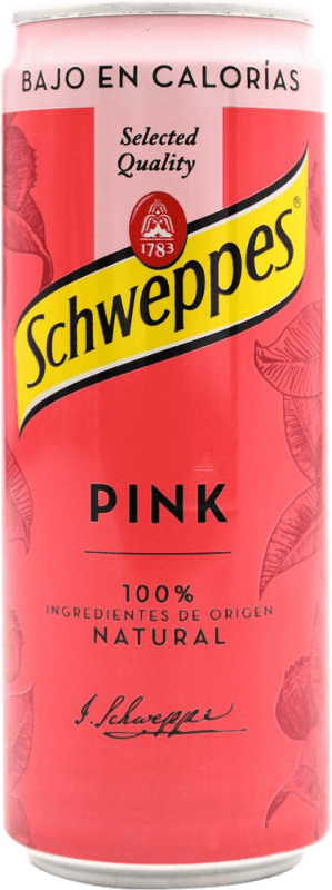 Free Shipping | Soft Drinks & Mixers Schweppes Tónica Pink Spain Can 33 cl