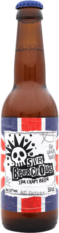 Envio grátis | Cerveja Sir Beercious Espanha Garrafa Terço 33 cl